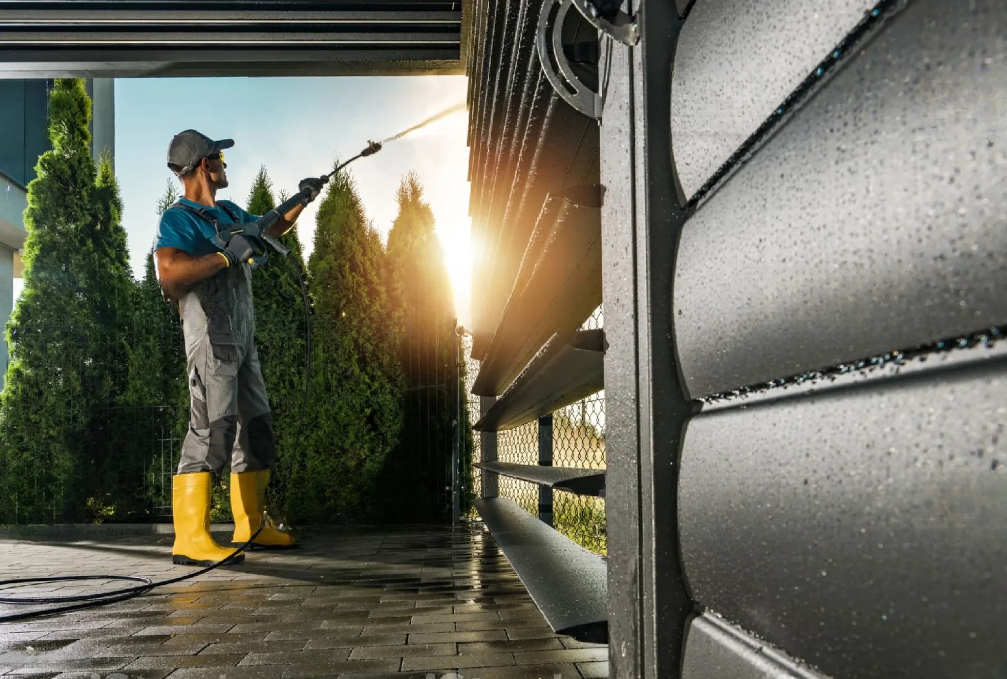 pressure washing carport